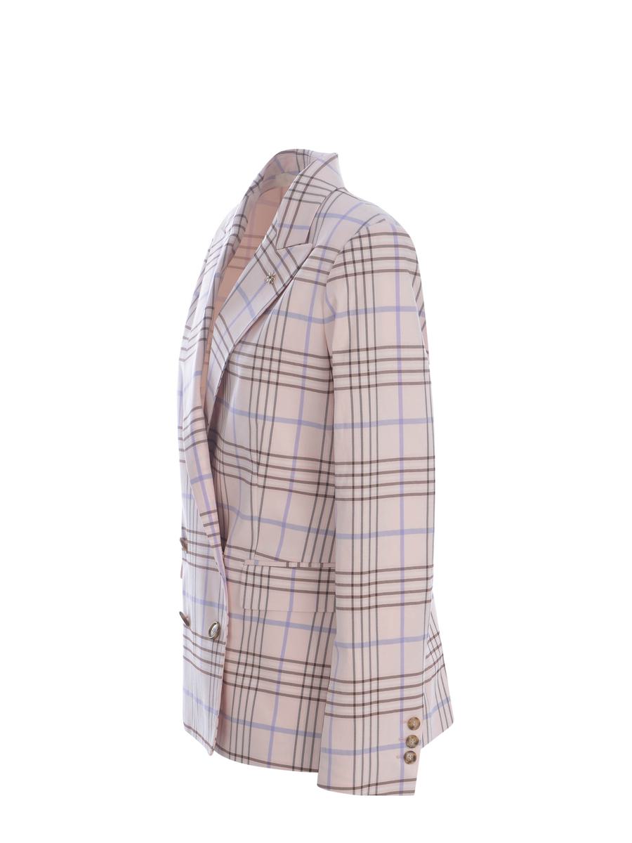 Shop Manuel Ritz Double-breasted Jacket  "check" In Pink