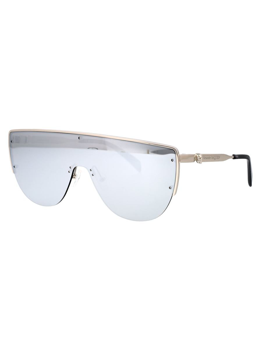 Shop Alexander Mcqueen Sunglasses In 004 Silver Silver Silver