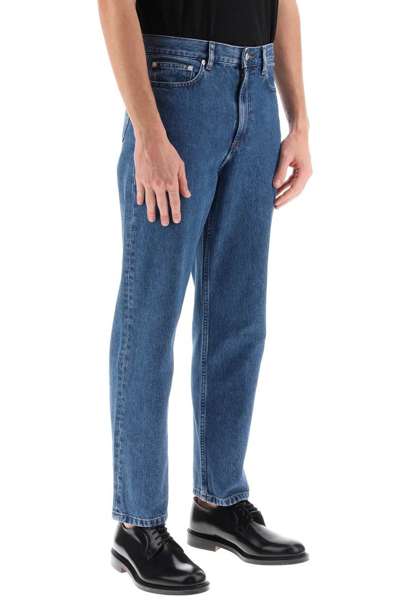 Shop Apc Martin Straight Jeans In Blu