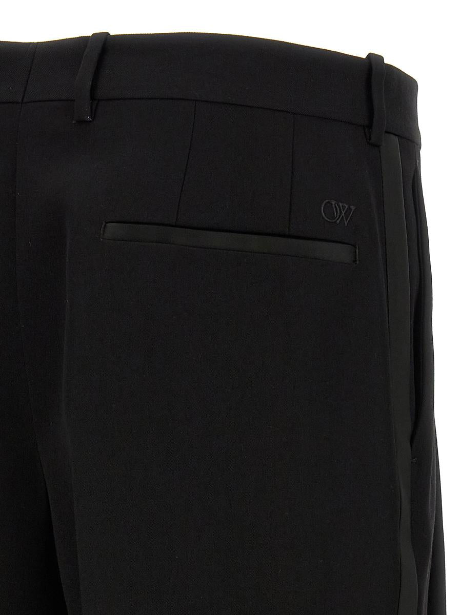 Shop Off-white 'ow Emb Drywo Smoking' Pants In Black