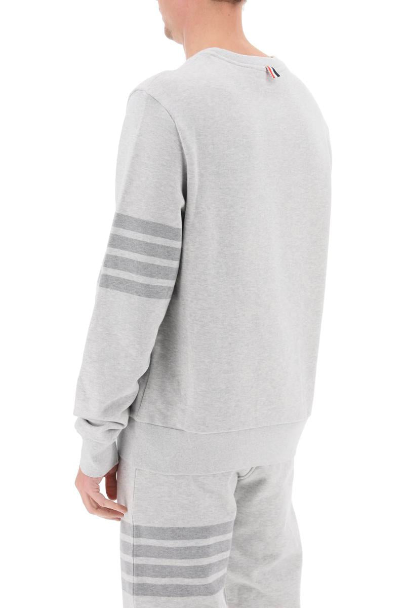 Shop Thom Browne Cotton 4-bar Sweatshirt In Grigio