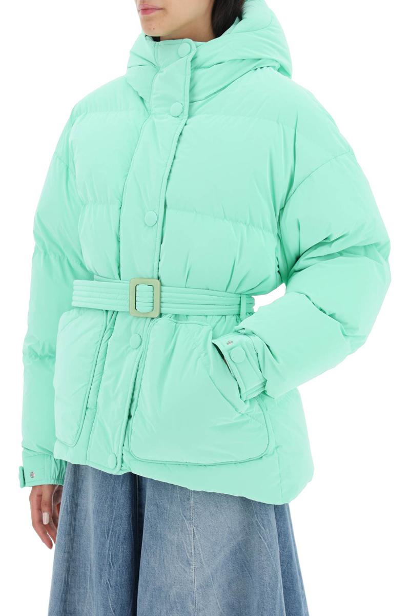 Shop Ienki Ienki 'michlin' Belted Down Jacket In Verde