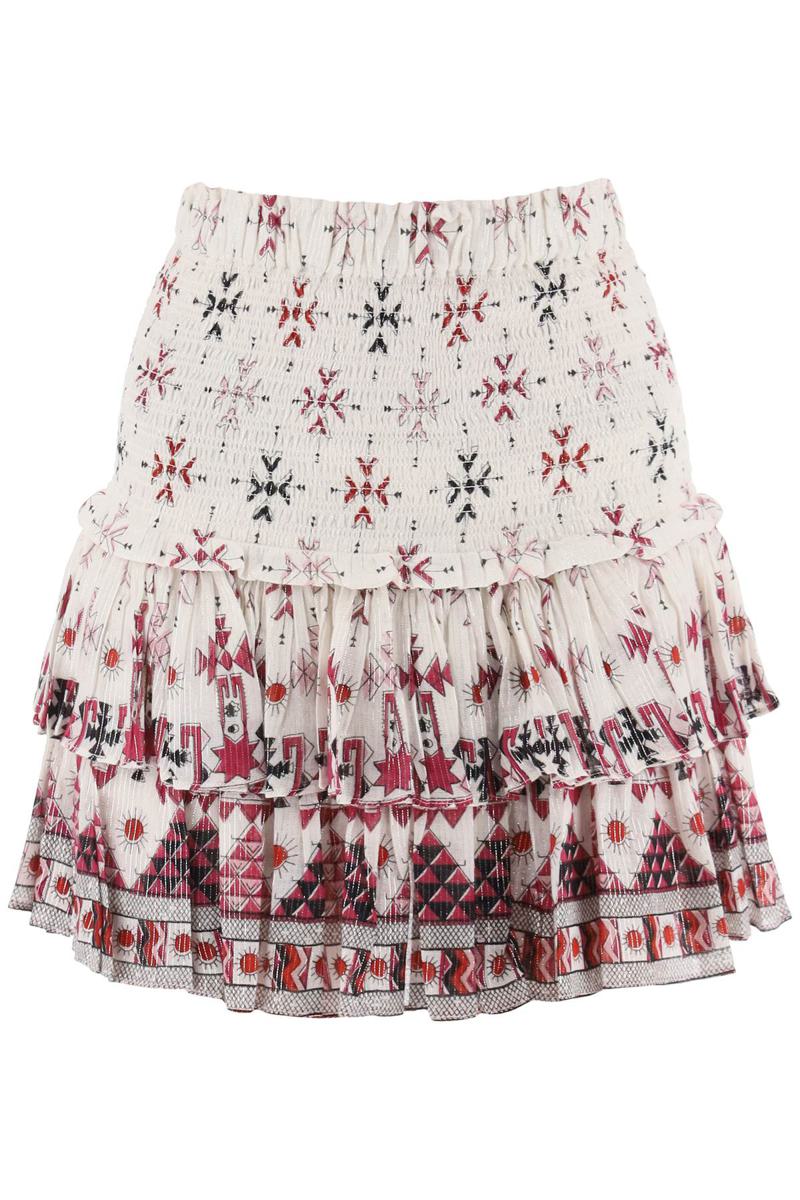 Shop Isabel Marant Étoile 'naomi' Mini Skirt In Bianco