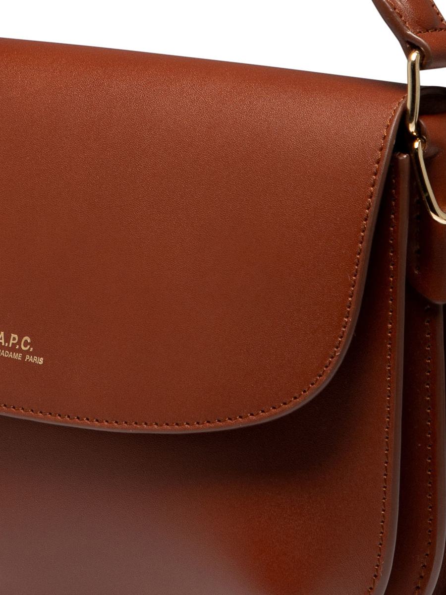 Shop Apc A.p.c. "sarah Mini" Shoulder Bag In Brown