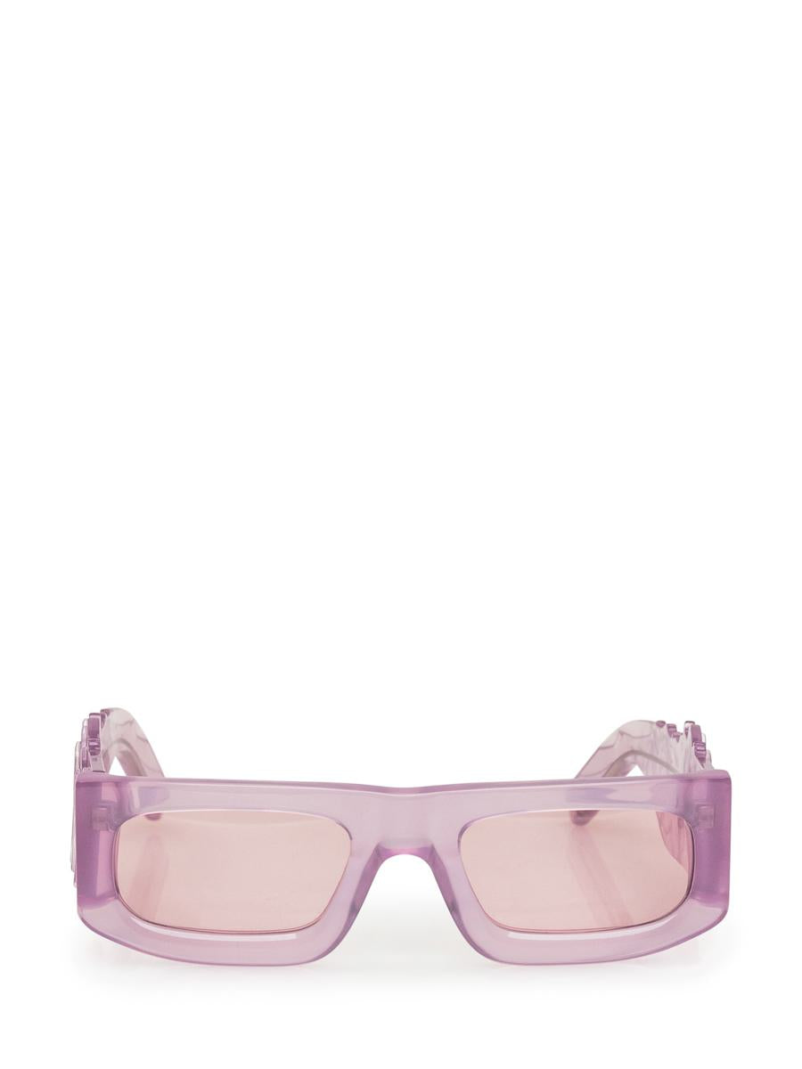 Evangelisti Sunglasses With Flames In Purple