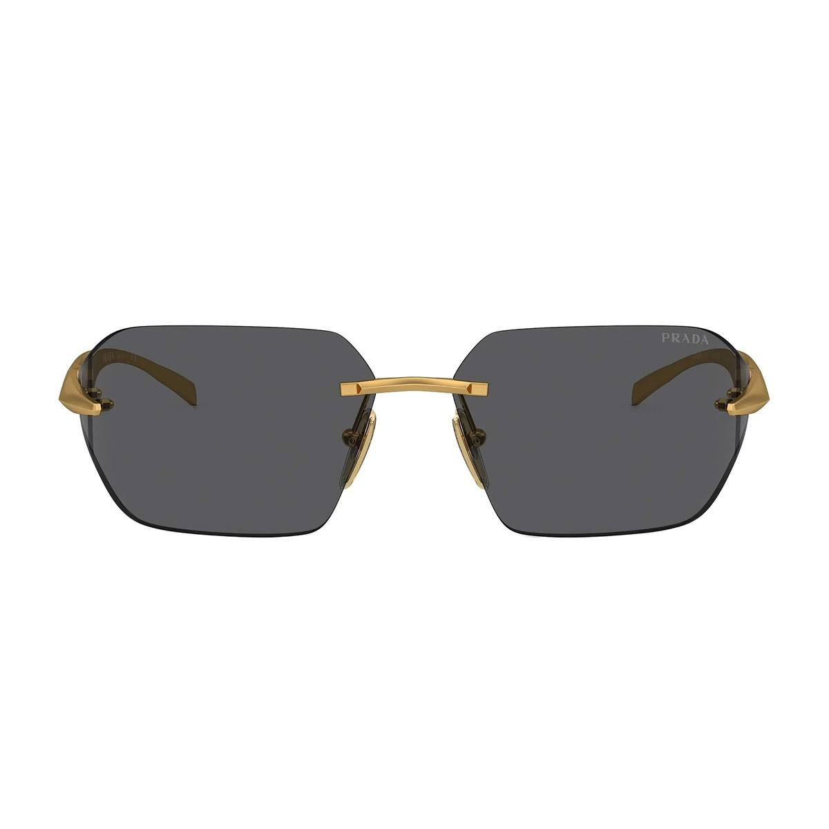 Shop Prada Pra56s Runway Sunglasses In 15n5s0 Gold