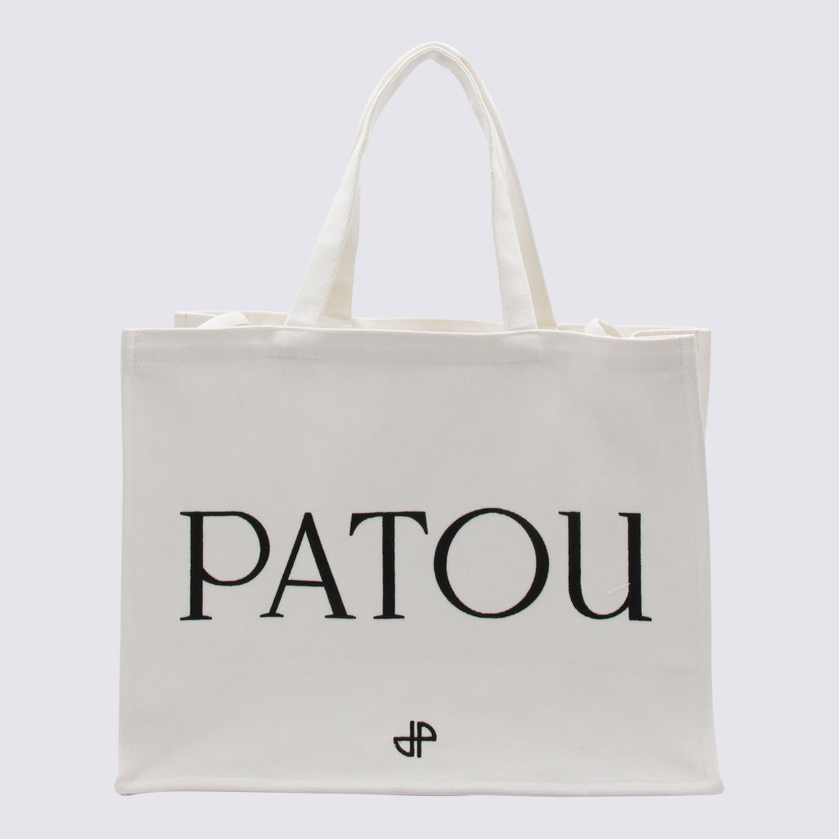 Shop Patou White Cotton Tote Bag