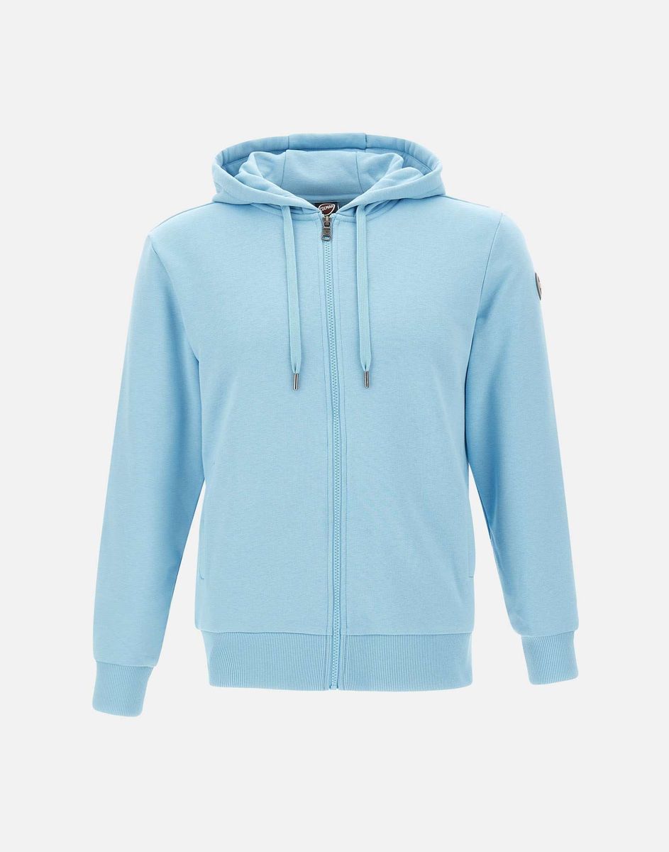 Colmar Connective Light Blue Cotton Sweatshirt With Full Zip