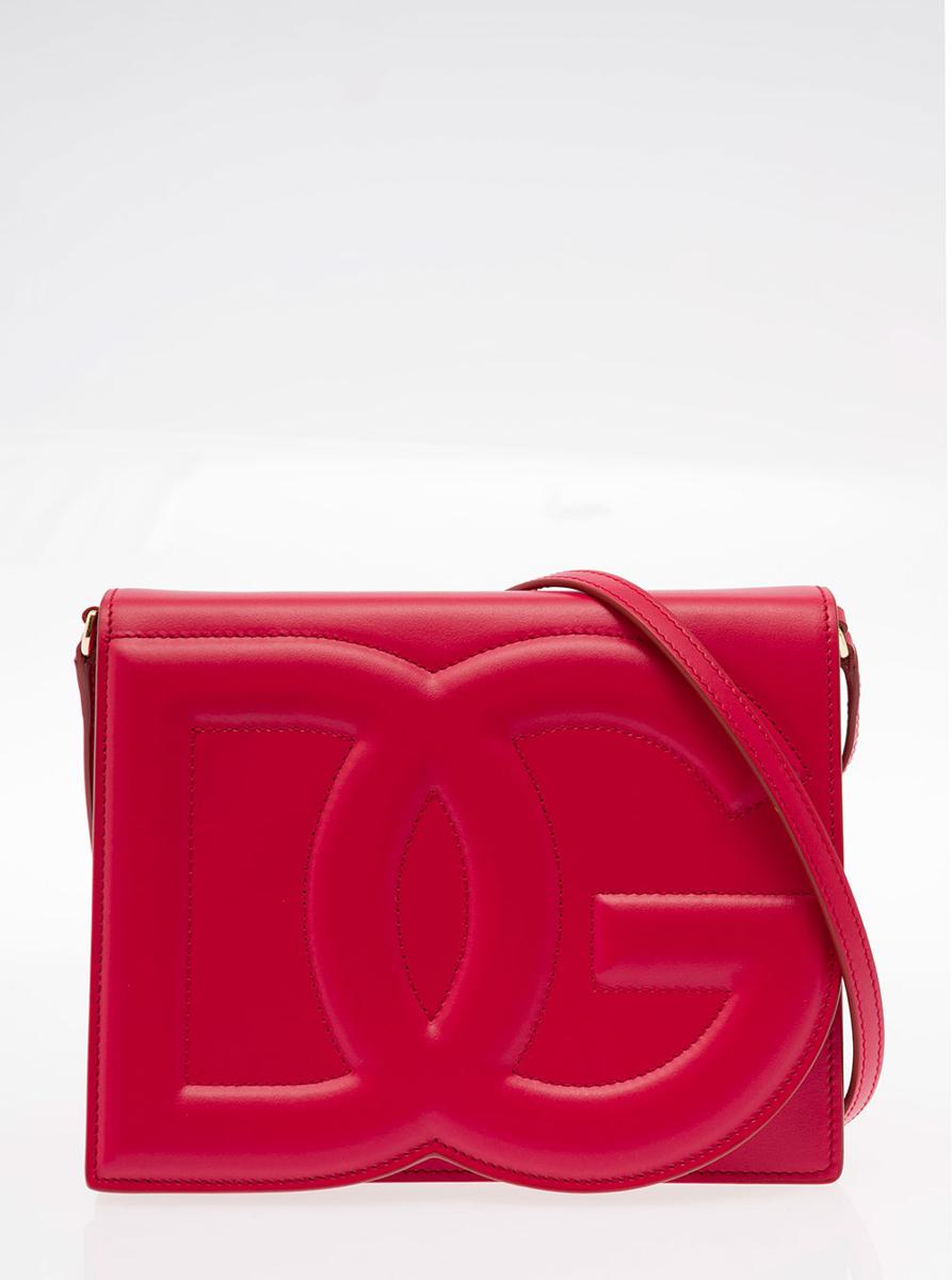 Shop Dolce & Gabbana 'dg Logo Bag' Red Crossbody Bag In Leather Woman