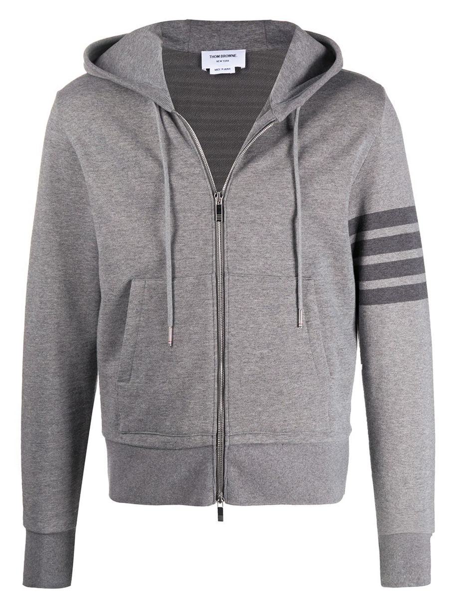 Thom Browne Classic Loopback 4-bar Sweatshirt Clothing In Gray