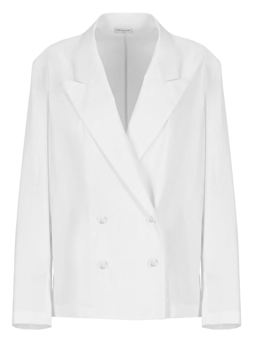 Shop Dries Van Noten Jackets White