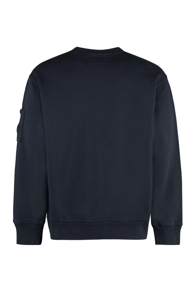 Shop C.p. Company Cotton Crew-neck Sweatshirt In Blue