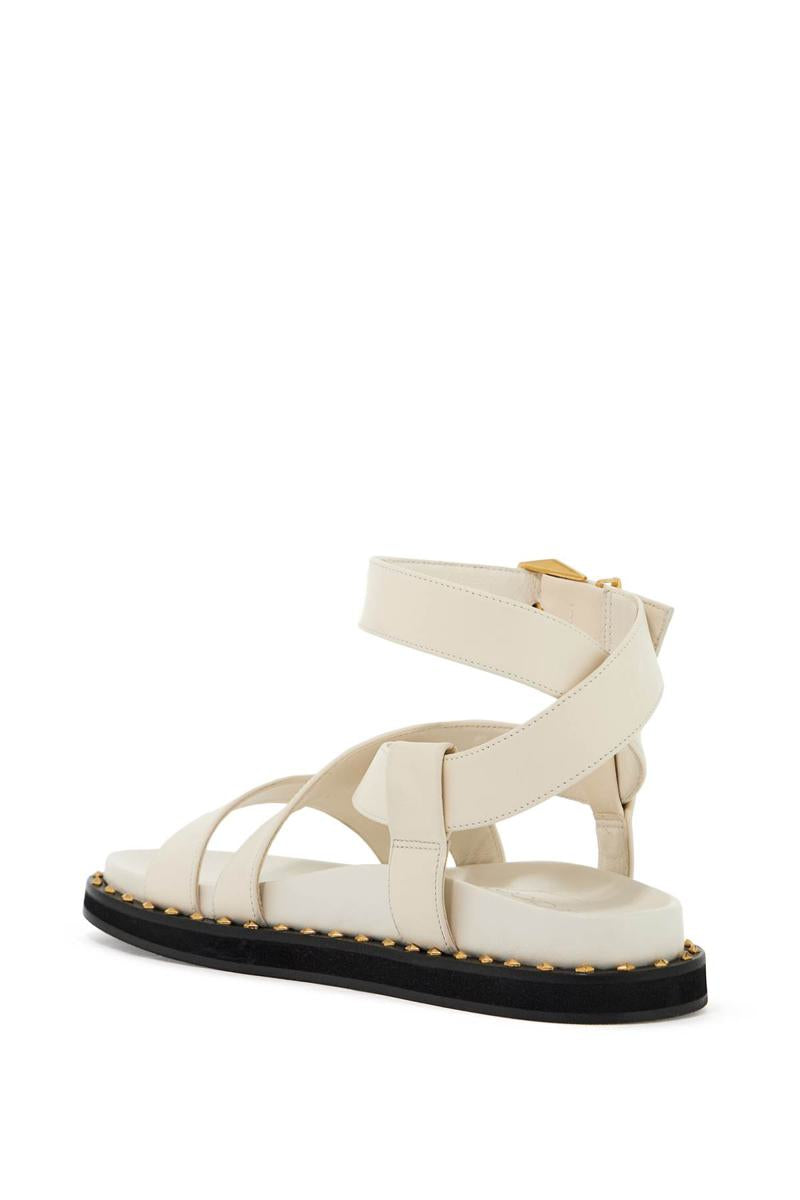 Shop Jimmy Choo Blaise Flat Sandals In Bianco