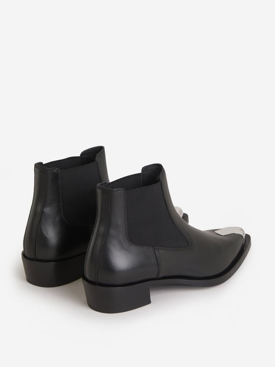 Shop Alexander Mcqueen Punk Chelsea Boots In Smooth Leather