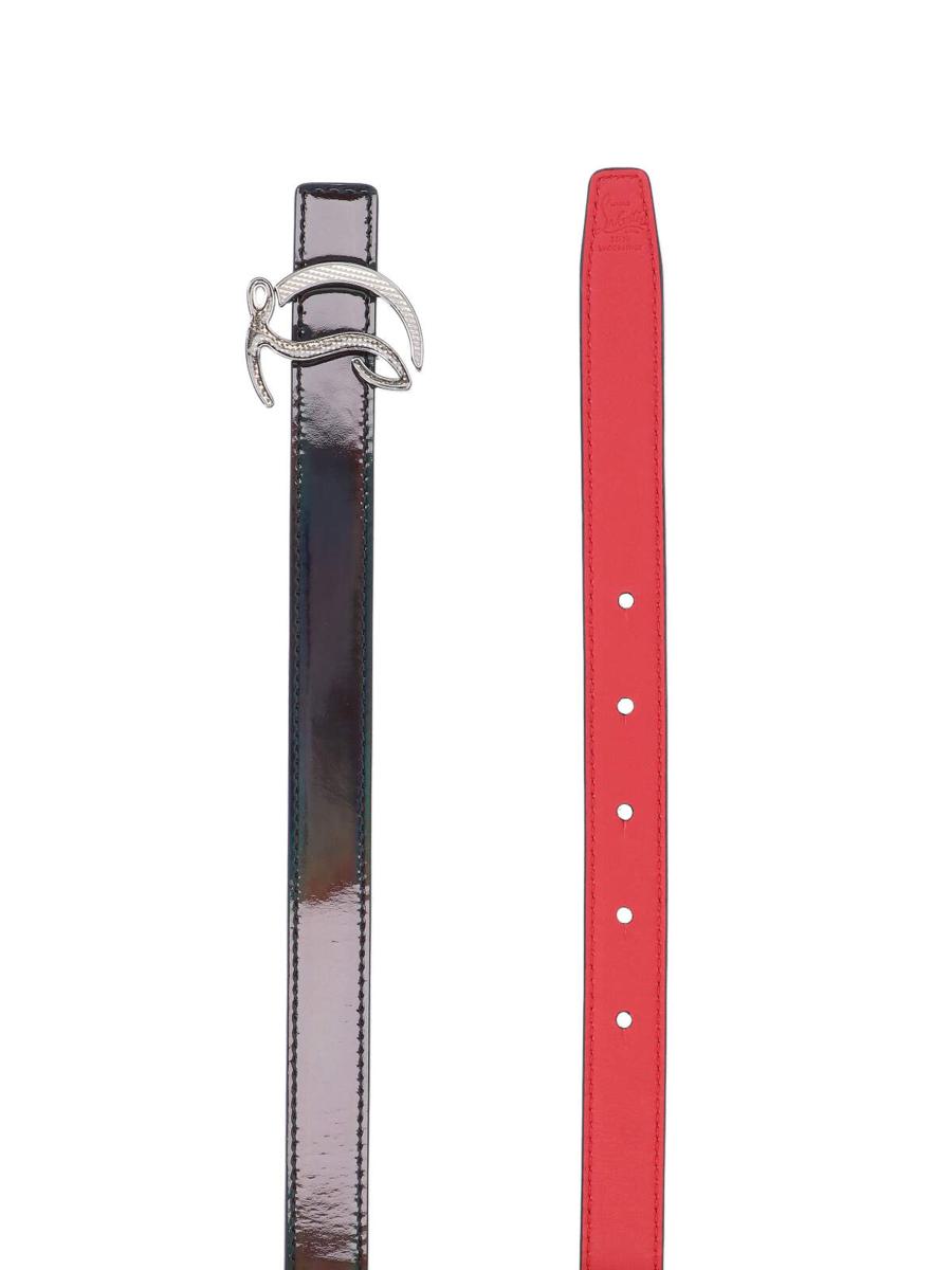 Shop Christian Louboutin Belts In Black