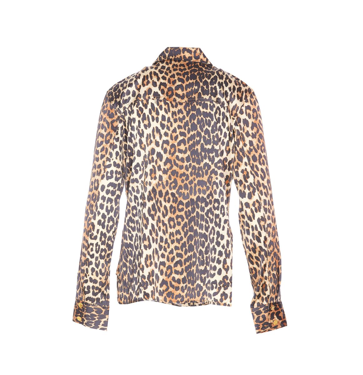 Ganni Shirt With Animalier Print In Multicolour