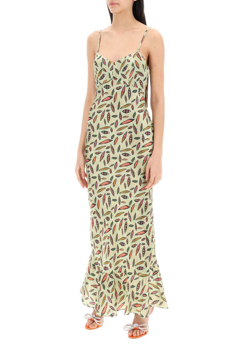 Shop Saloni Ig Sleeveless Dress Mimi In Verde