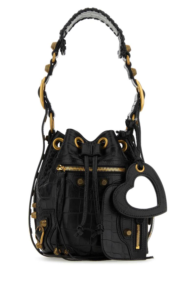 Shop Balenciaga Bucket Bags In Black