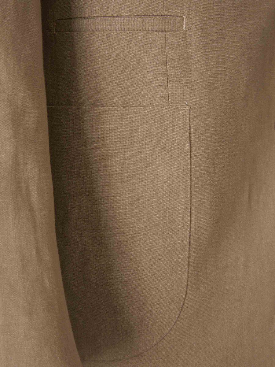 Shop Atelier Munro Linen Suit In American Palm Tree Motif Lining