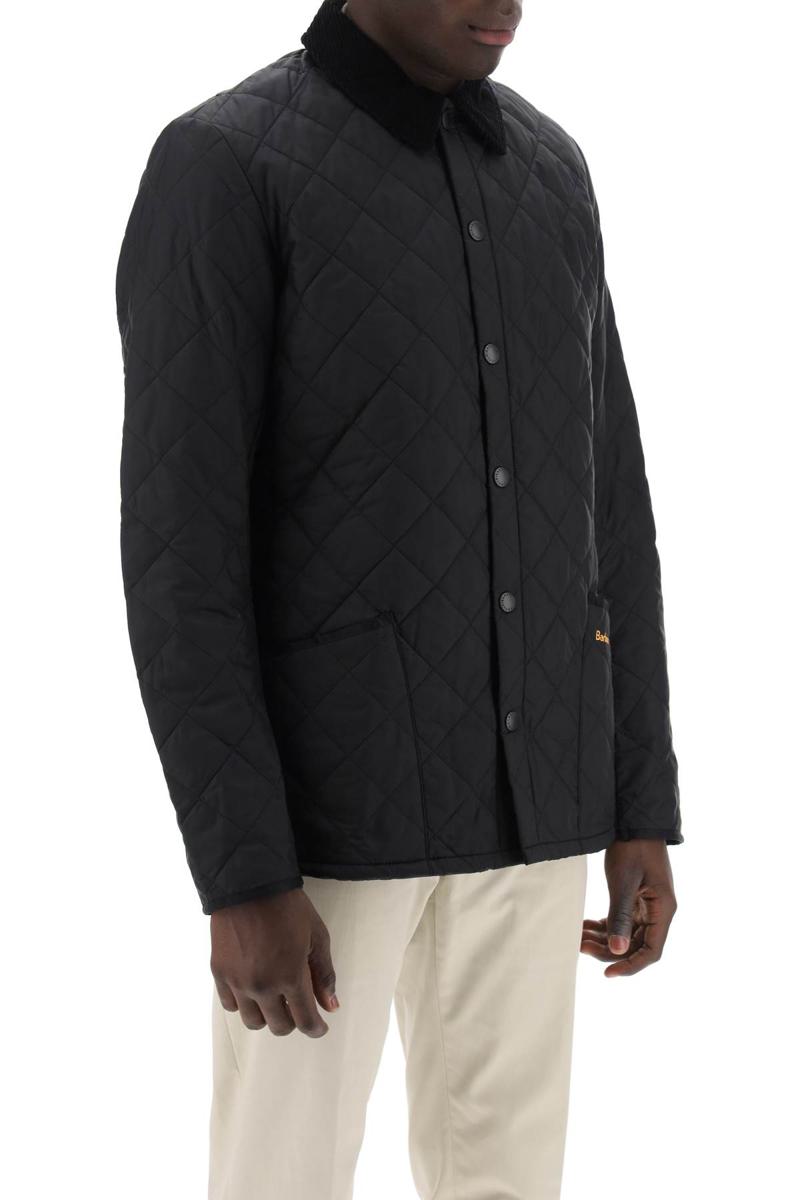 Shop Barbour Heritage Liddesdale Quilted Jacket In Nero