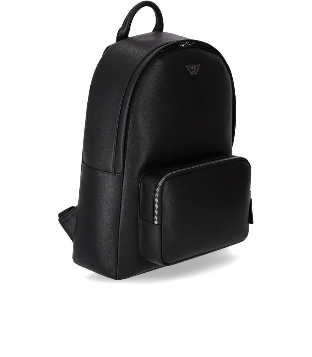 Shop Emporio Armani Black Backpack
