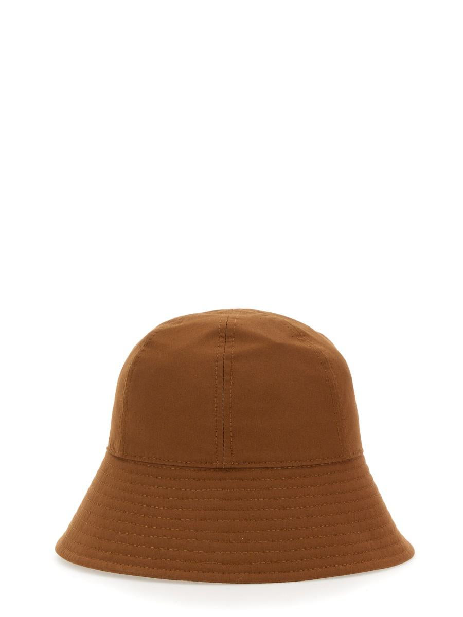 Jil Sander Cotton Bucket Hat In Brown