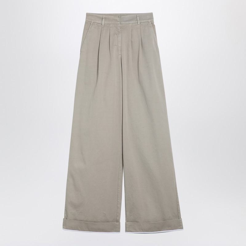 Palm Angels Wide Trousers In Beige