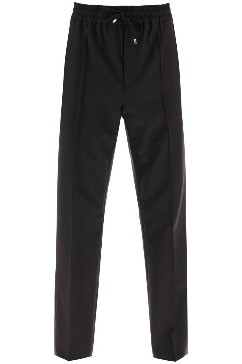 Shop Valentino Joggers In Light Wool In Marrone