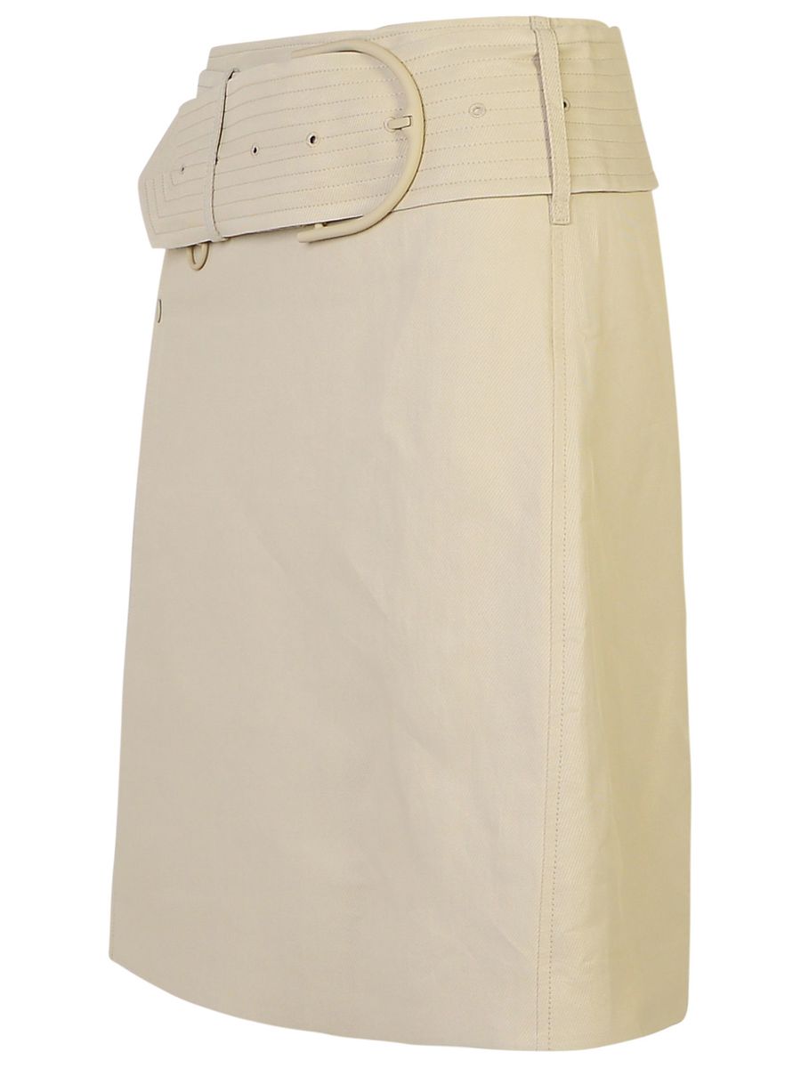 Shop Burberry '' 'midi' Beige Miniskirt