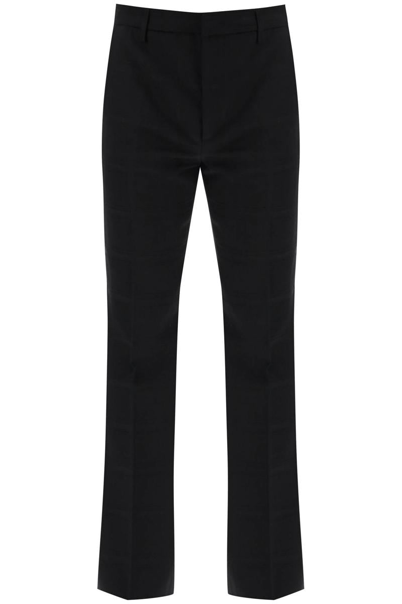 Shop Etro Flared Pants In Virgin Wool In Nero