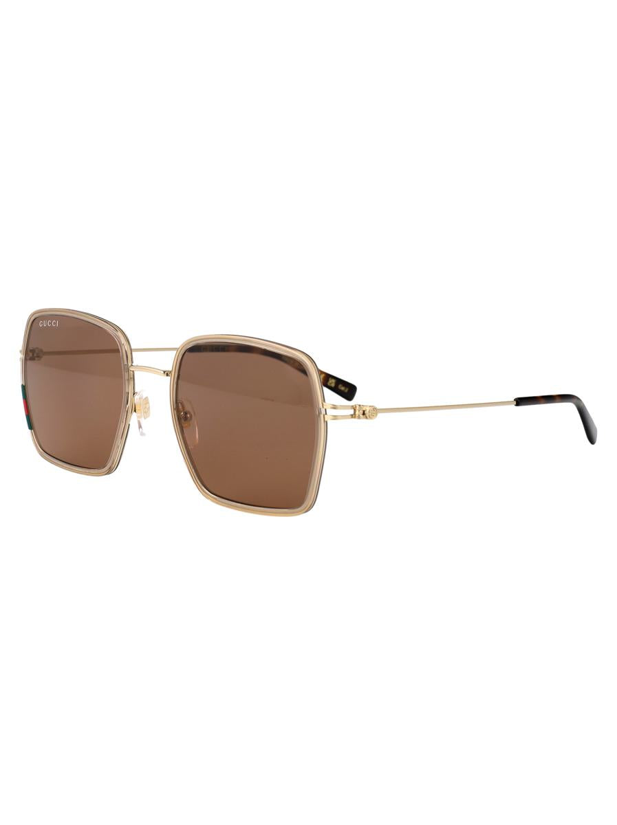 Gucci Sunglasses In Beige-gold-brown