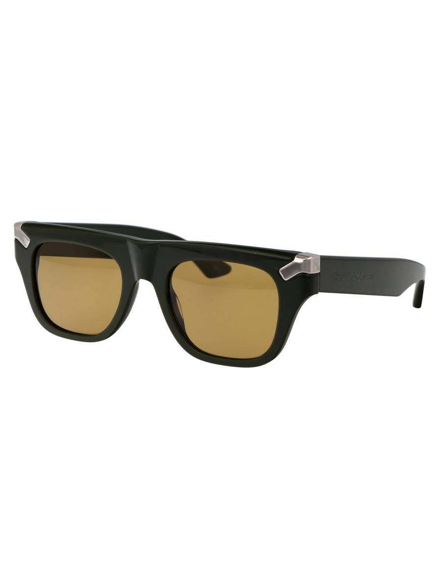 Shop Alexander Mcqueen Sunglasses In 004 Green Green Brown