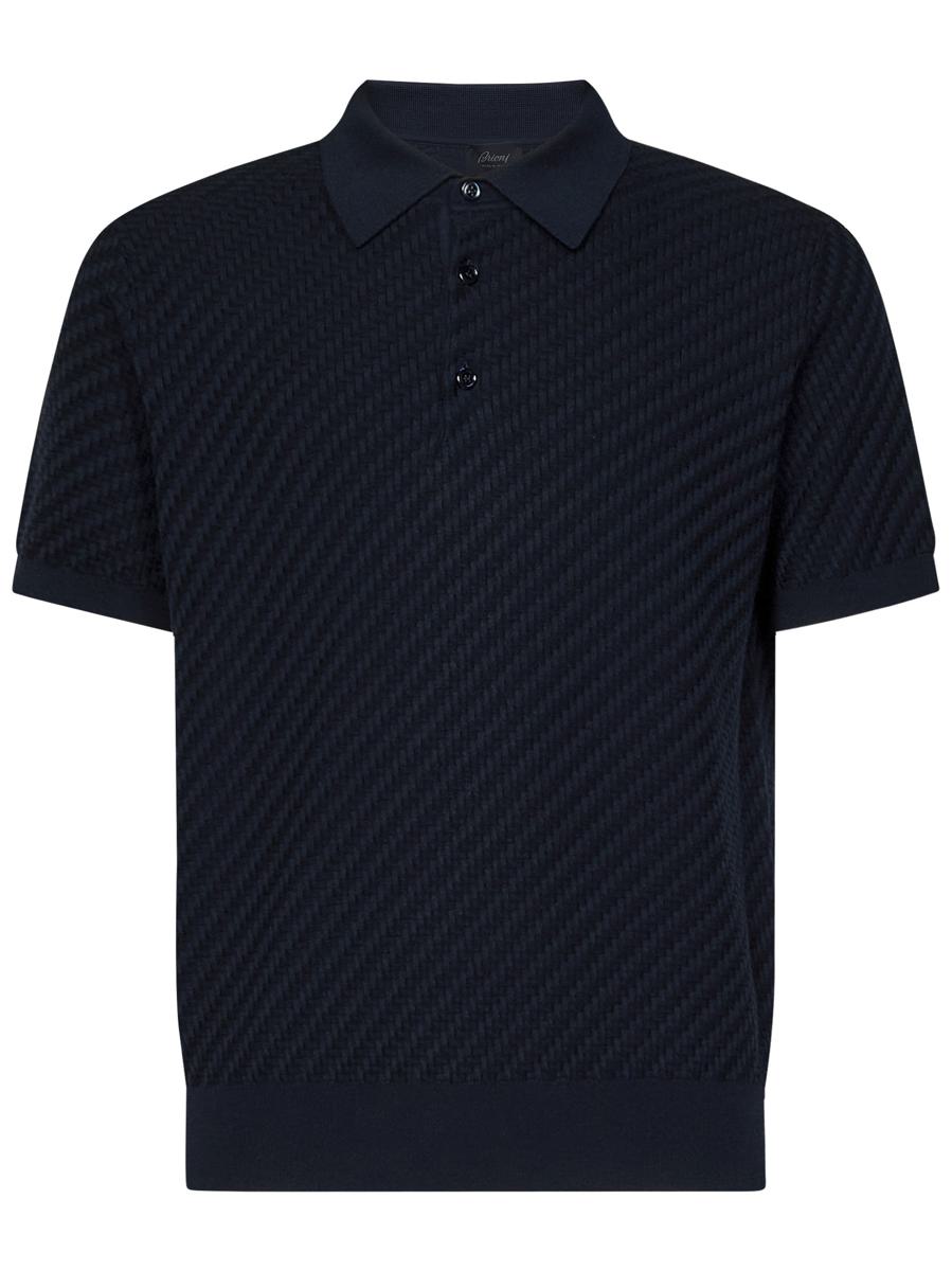 Shop Brioni Polo Shirt In Blue