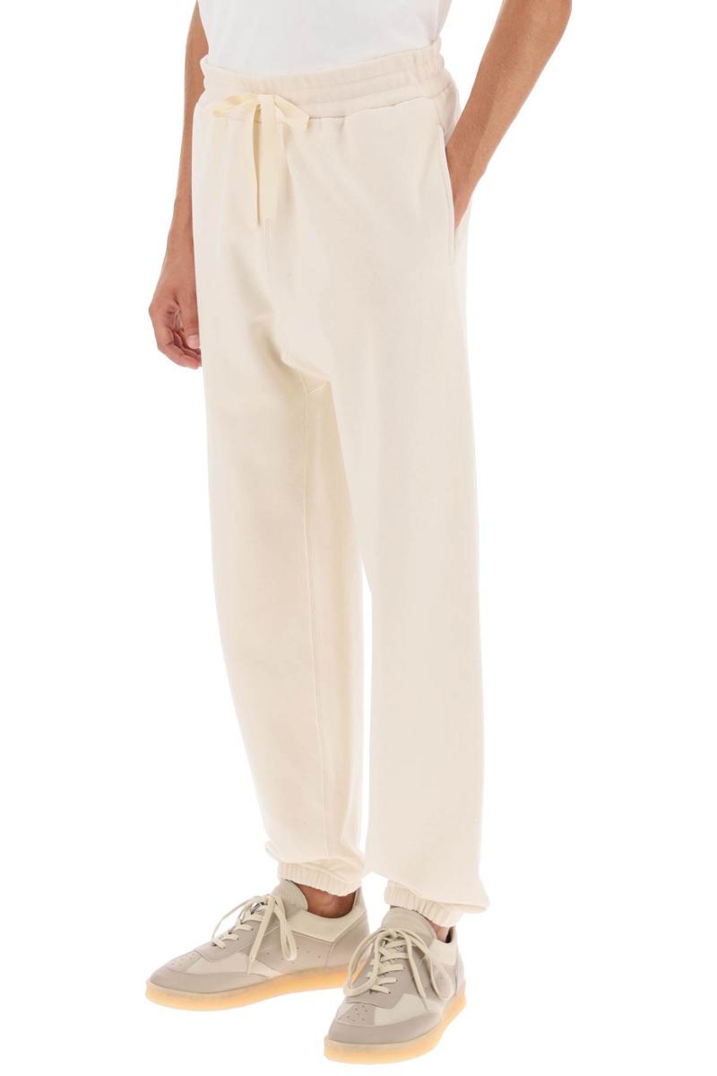 Shop Jil Sander Cotton Drawstring Sweatpants In Bianco