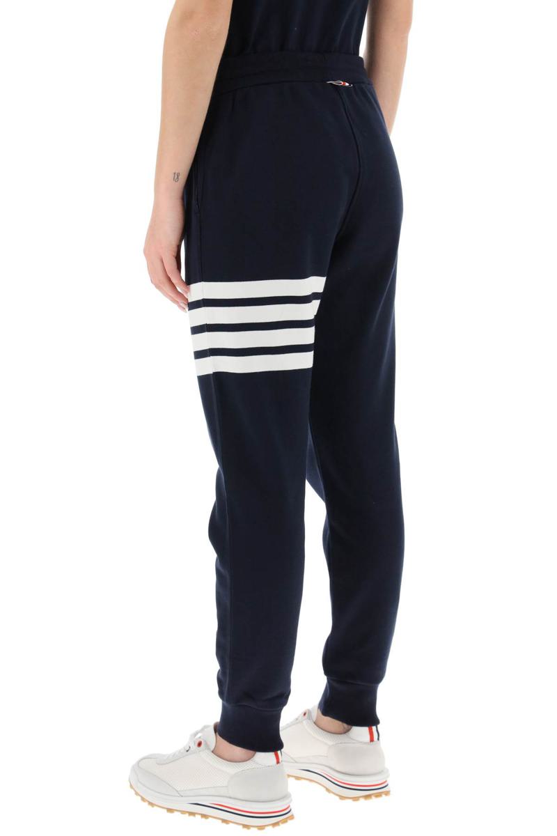 Shop Thom Browne 4-bar Sweatpants In Blue