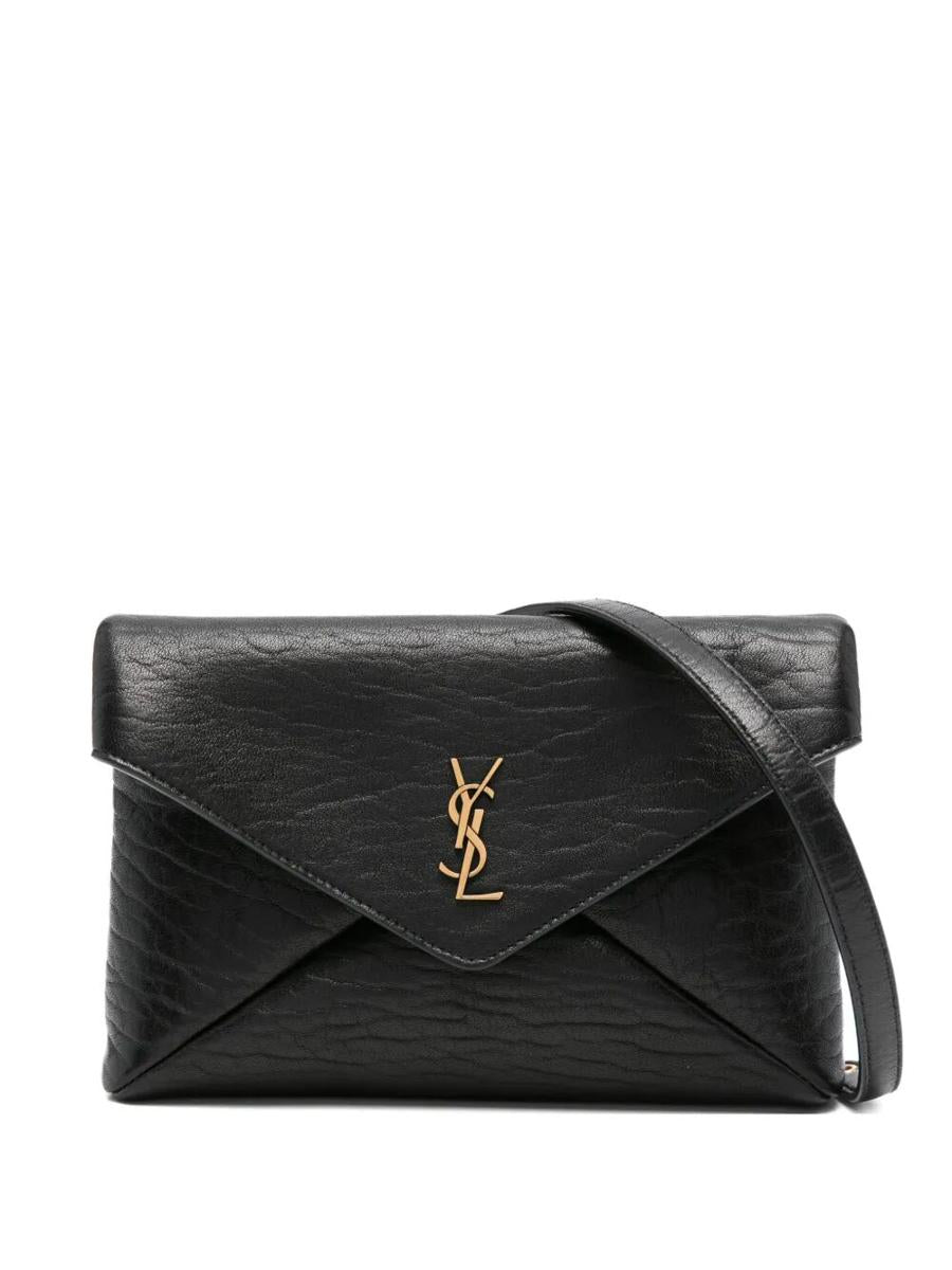 Saint Laurent Cassandre Chain Pouch In Lambskin Bags In Black