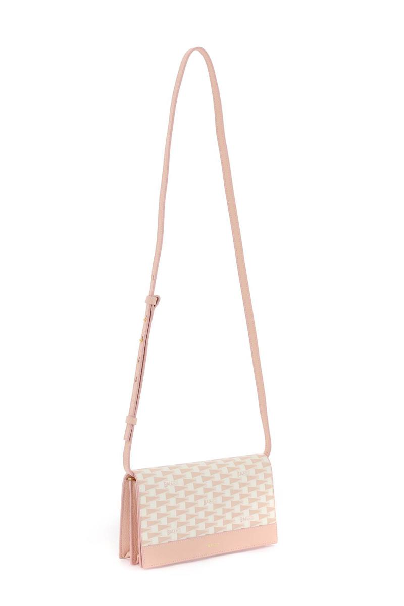Shop Bally Continental Pennant Mini Crossbody Bag In Rosa