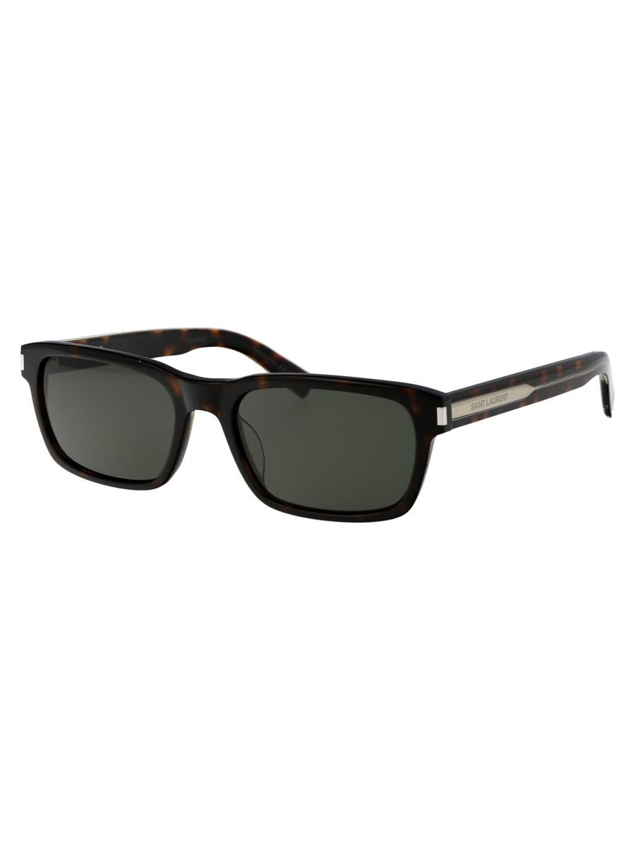 Shop Saint Laurent Eyewear Sunglasses In 004 Havana Crystal Grey