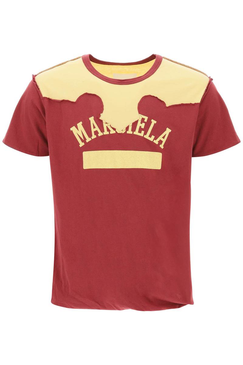Shop Maison Margiela Décortiqué T-shirt In Rosso