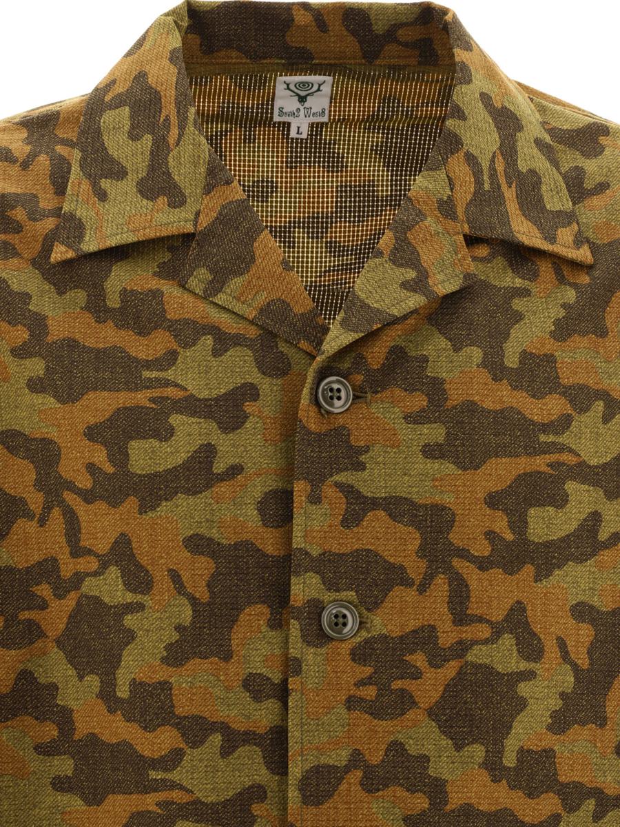 Shop South2 West8 Camo Shirt In Green