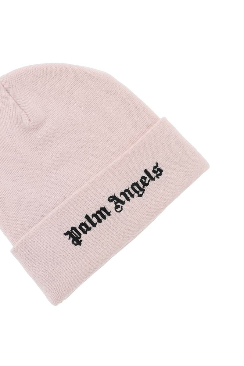 Shop Palm Angels Beanie With Logo In Rosa