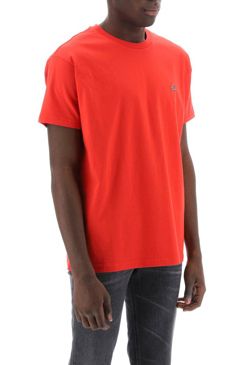 Shop Vivienne Westwood Classic T-shirt With Orb Logo In Rosso