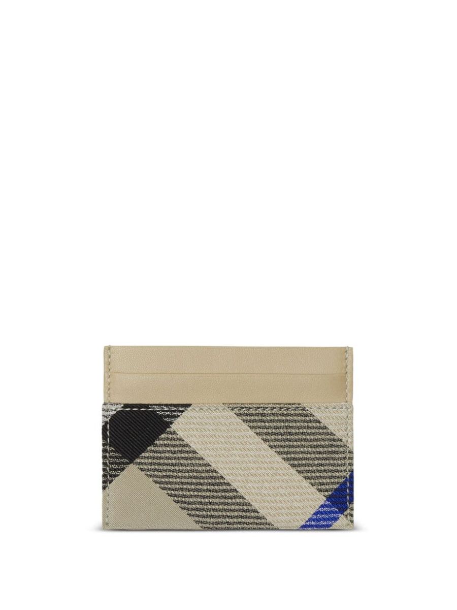 Burberry "check" Card Holder In Beige