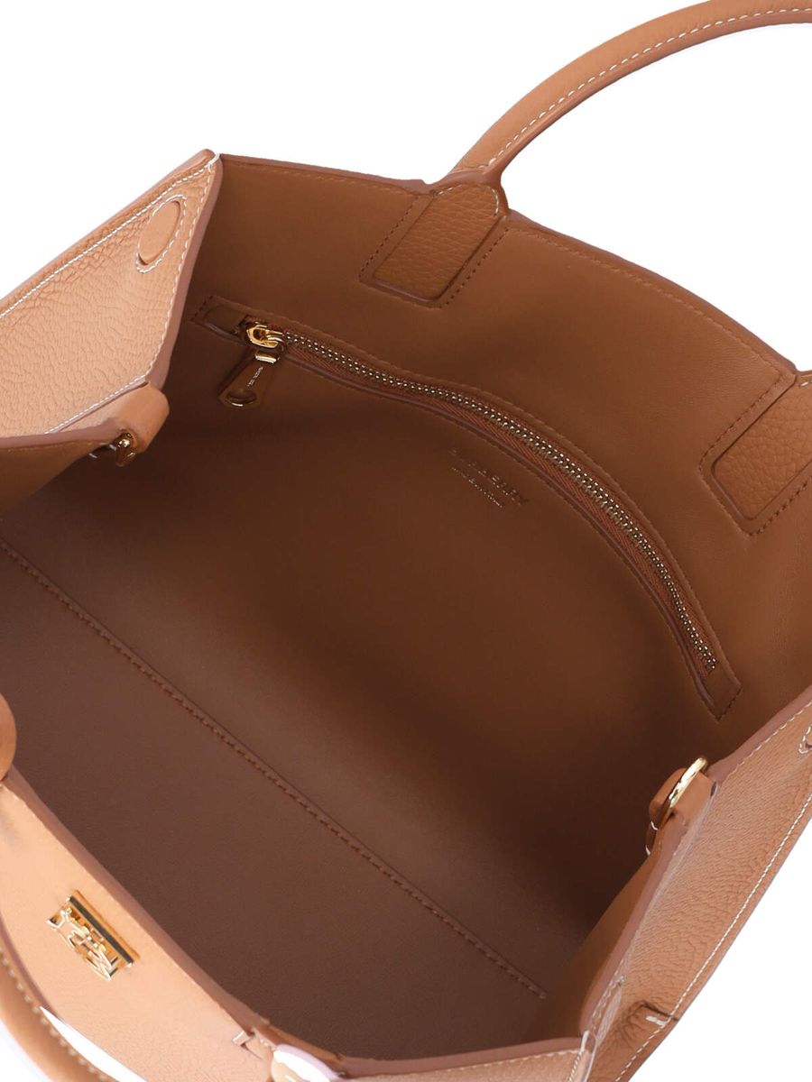 Shop Burberry Handbags In Brown