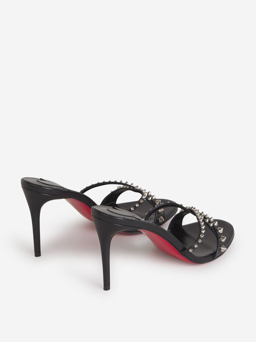 Shop Christian Louboutin Tatoosh Heeled Sandals In Stud Detail On The Instep