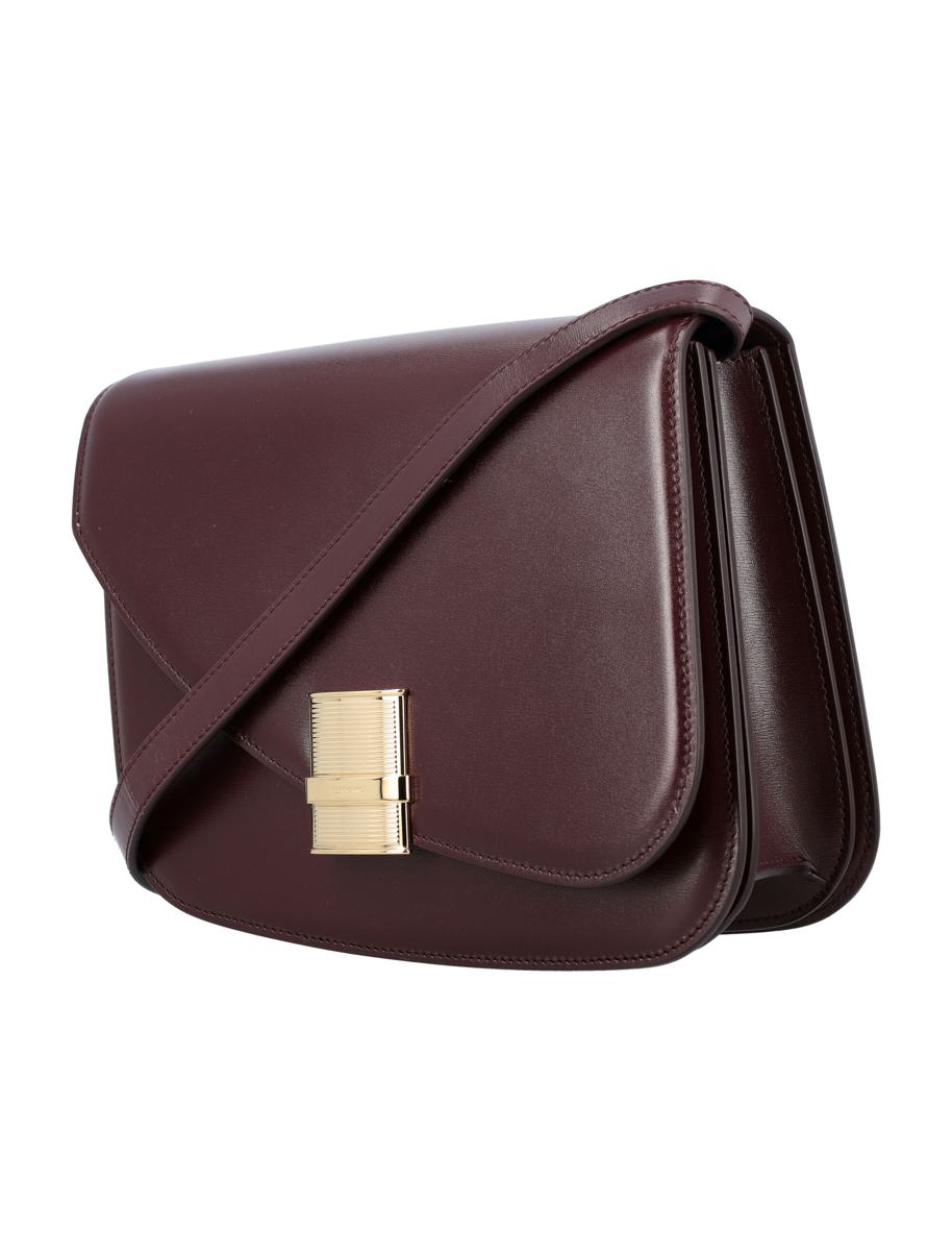 Shop Ferragamo Fiamma Crossbody Bag In Dark Barolo || Dark Barolo