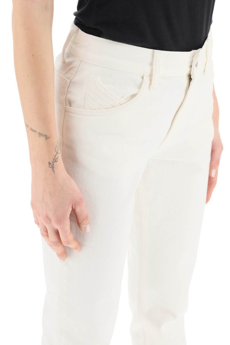 Shop Attico 'girlfriend' Slim-fit Jeans In Bianco