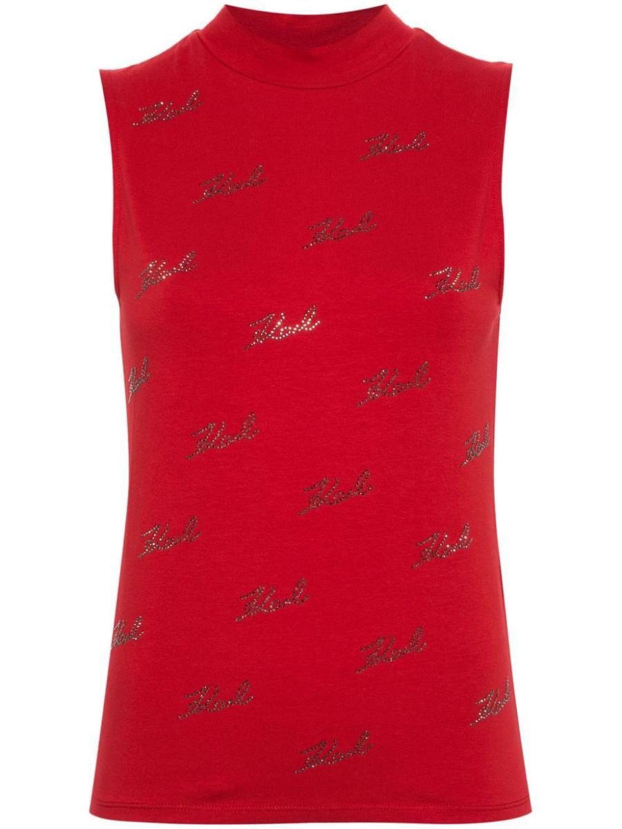 Shop Karl Lagerfeld Vests In Red