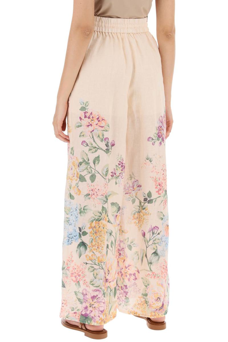 Shop Zimmermann Linen Pants By Halliday In Rosa