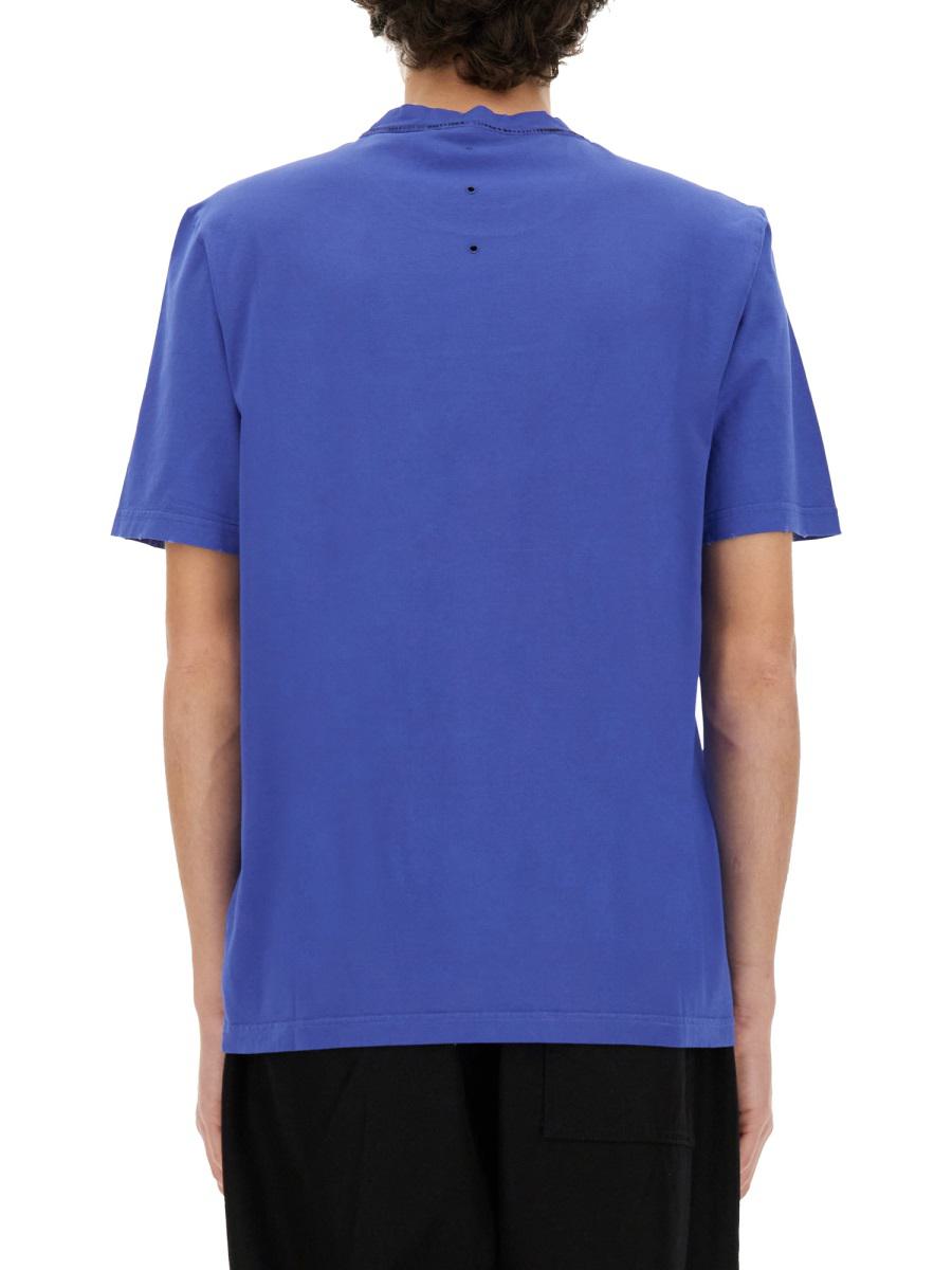 Shop Premiata "never White" T-shirt In Blue